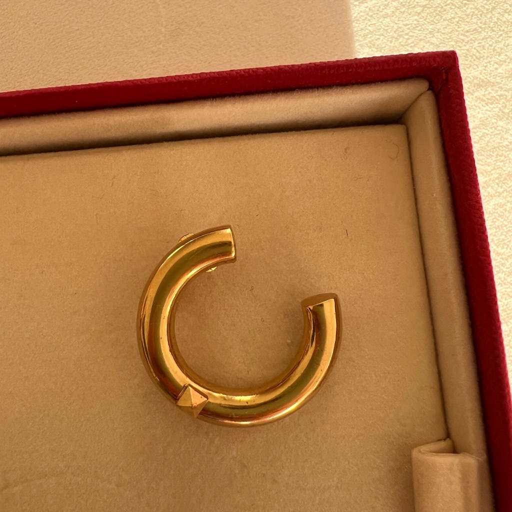 Valentino Garavani Gold Hoop Stud Earrings 320$